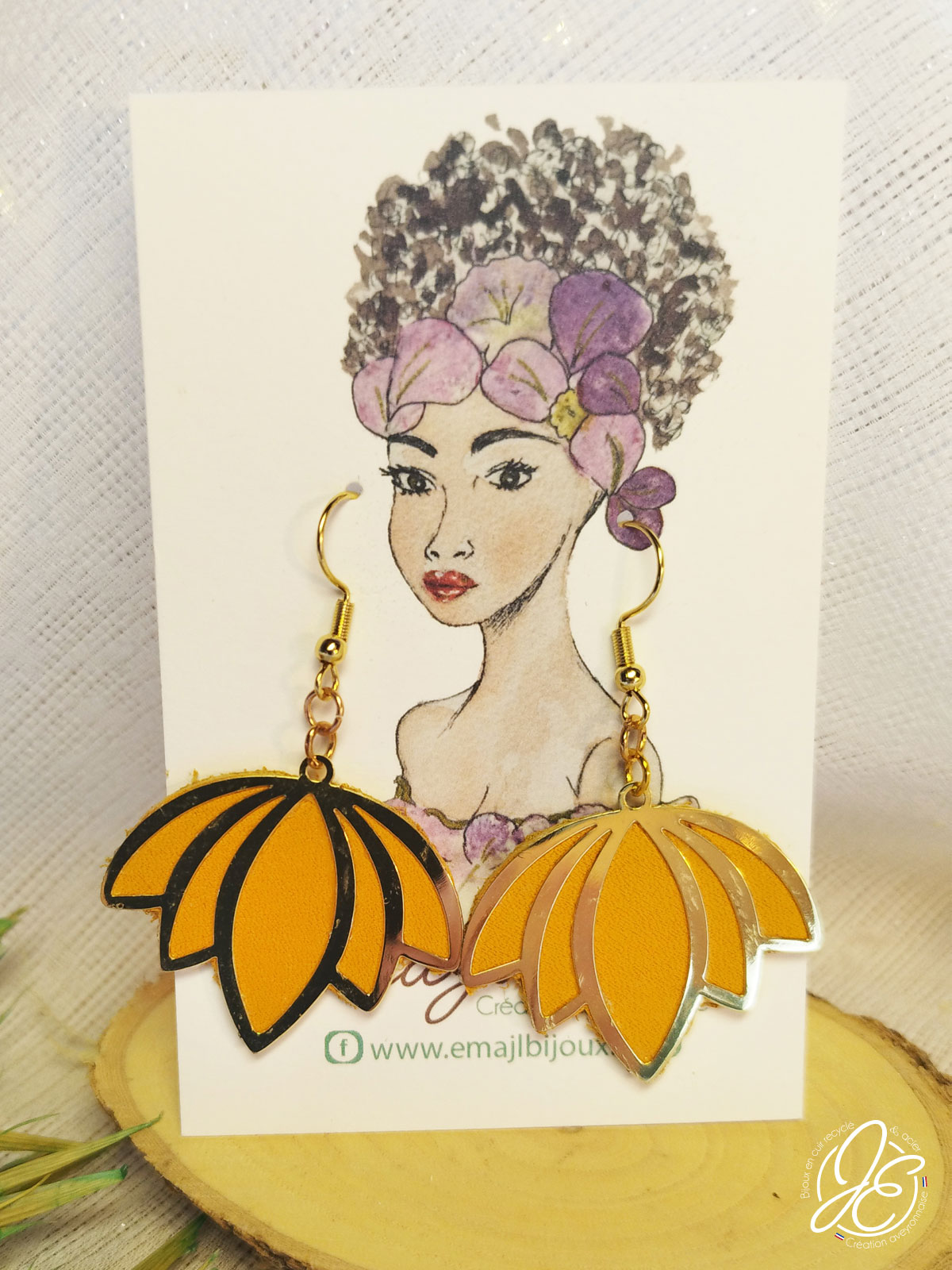 Boucles d’oreilles – Fleur de Lotus – Image 10