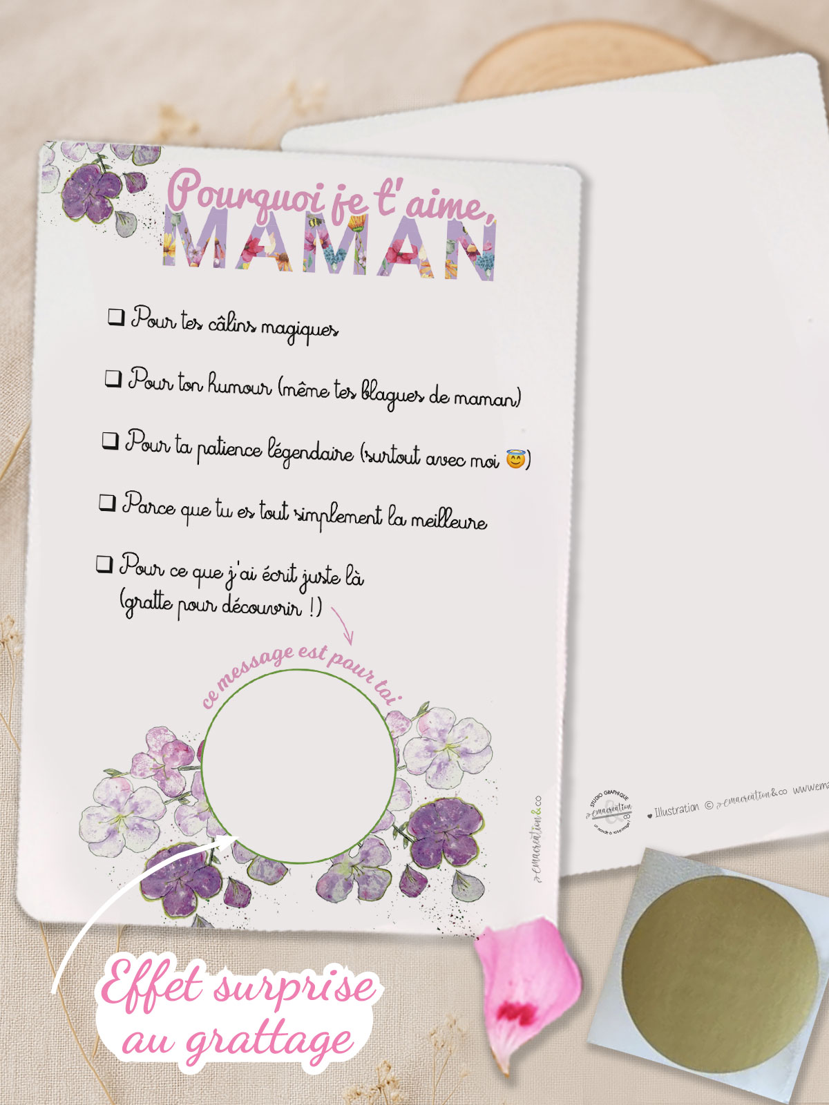 Cartes à gratter Maman – Petites attentions poétiques à cocher et à révéler – Image 4