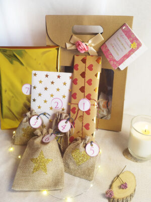 Coffret cadeau artisanal EmaJl Bijoux avec bijoux et papeterie poétique