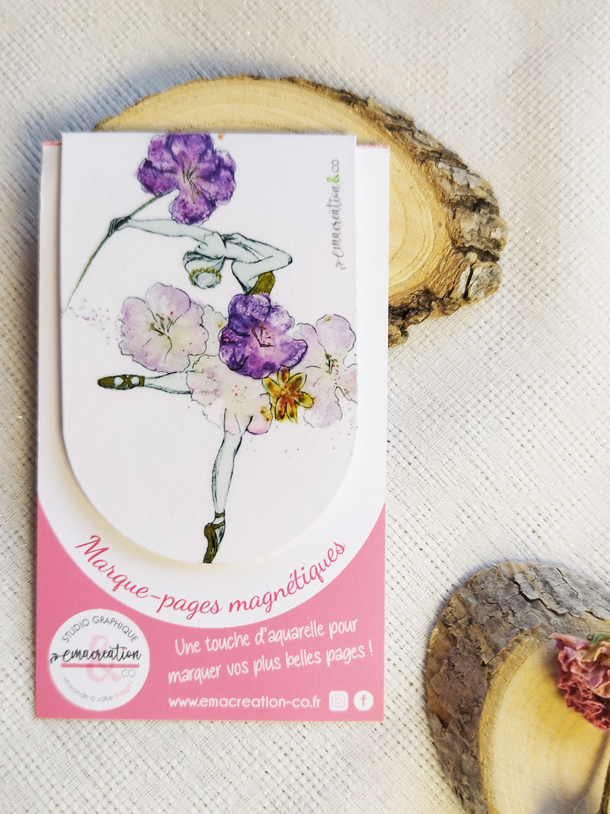 Marque-page magnétique illustré Tataki Zomé danseuse