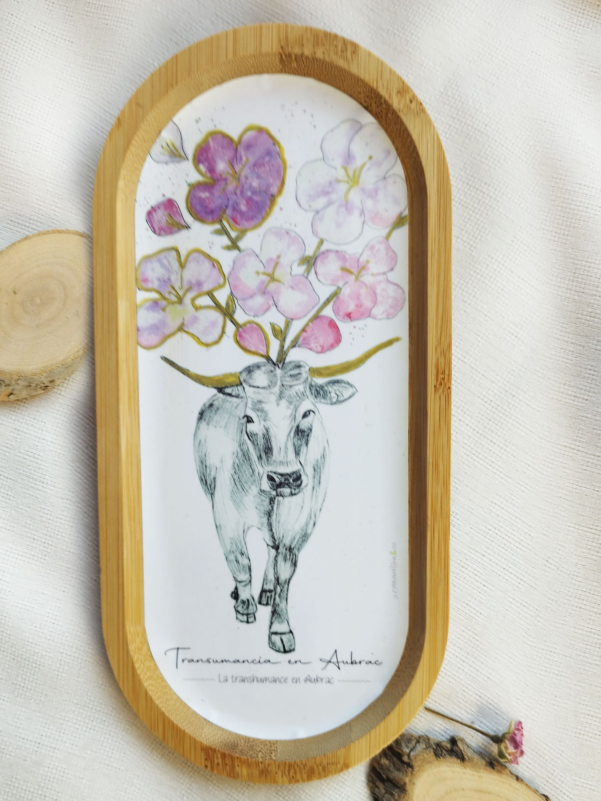 Plateaux illustrés en bambou – Collection Animaux poétiques – Image 3